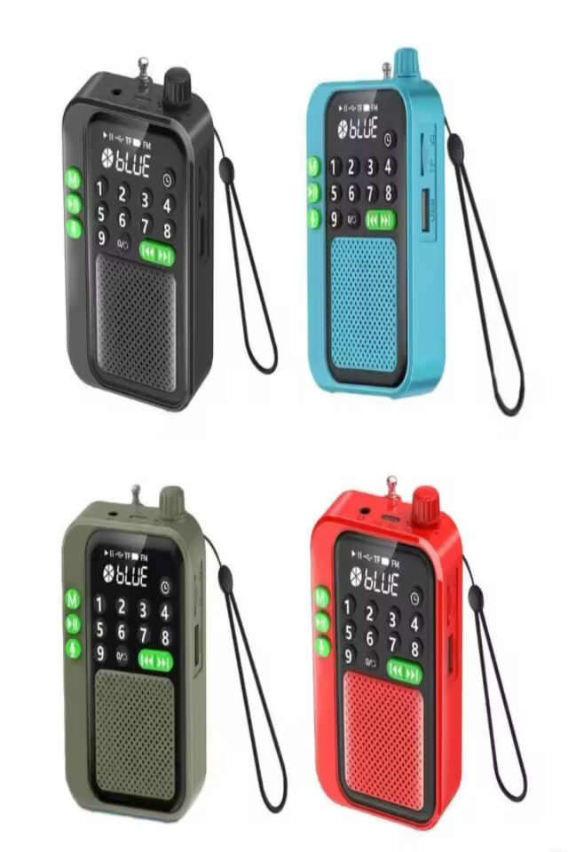 C9 Bluetooth Şarjlı Radyo USB & TF Kart Okuyucu Deprem Çantasına Uygun FM Radyo