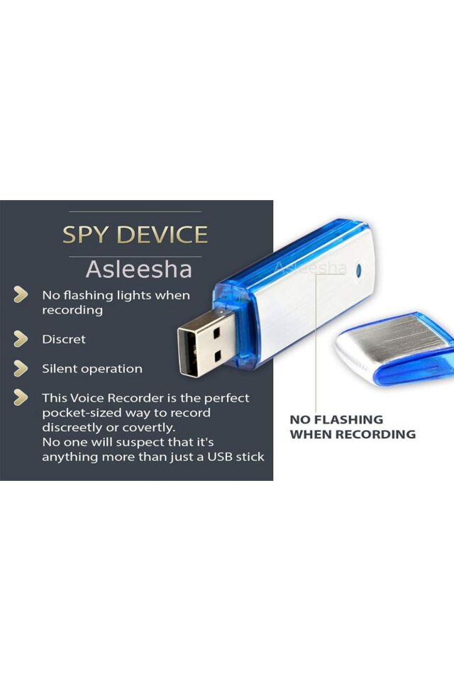 Flash Bellek Görünümlü Mini Ses Kayıt Cihazı Sese Duyarlı 32Gb harici Kayıt