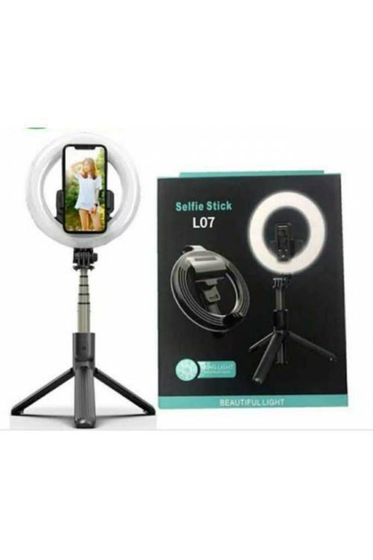 Q07 Katlanabilir Işıklı Selfie Çubuğu