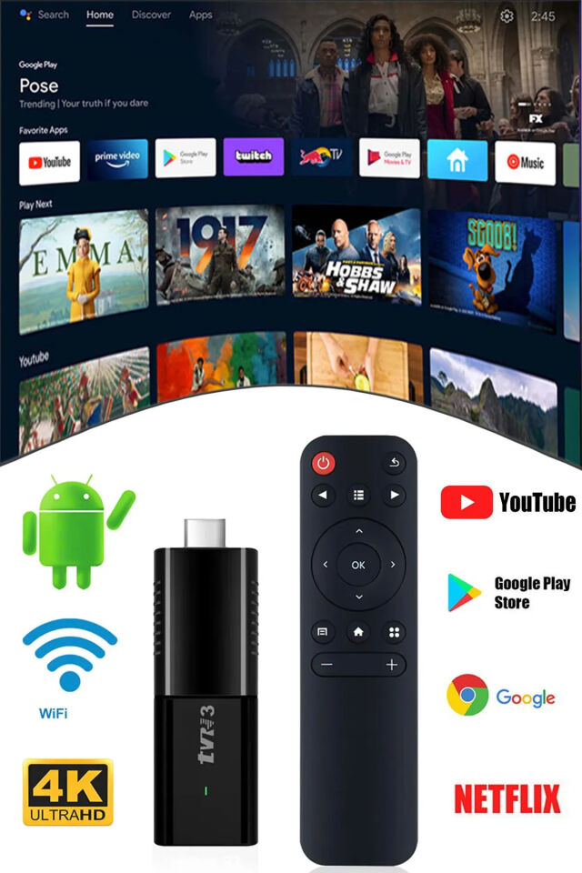 Ultra Hd Android Tv Box 4k Android Tv Tv Box Tv Stick Medya Oynatıcı Smart Tv Wifi