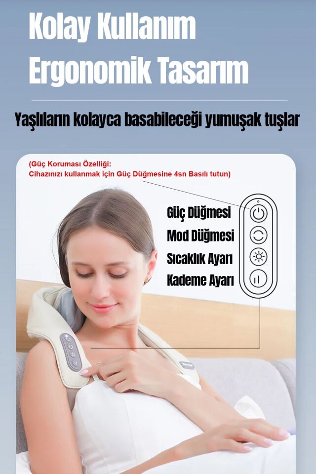 Şarjlı Ovmalı Isıtmalı Masaj Aleti Insan Eli Yoğurma Hissi