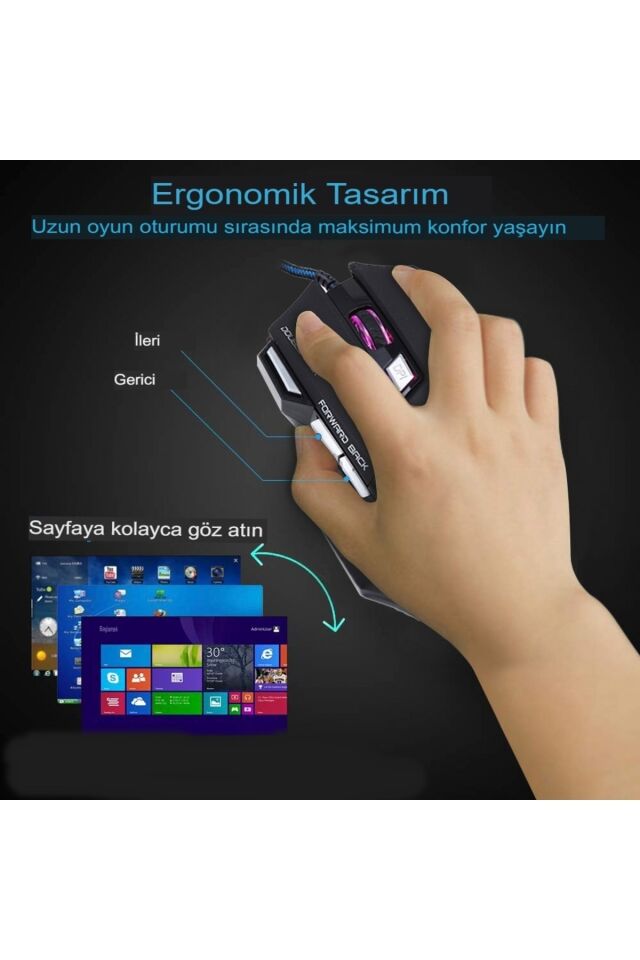 X7 Mouse Space Warships X3 Pubg Gaming Oyuncu Rgb Işıklı Mouse Kablolu Dpı Ayarlı