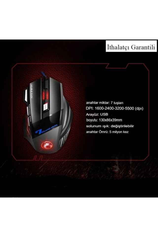 X7 Mouse Space Warships X3 Pubg Gaming Oyuncu Rgb Işıklı Mouse Kablolu Dpı Ayarlı