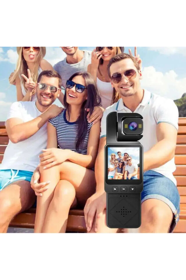 Mini WIFI IP65 Su Geçirmez Spor Kameraları - 1,54'' 1080p HD Bisiklet Vlog Video Kaydedici Göğüs Montajı