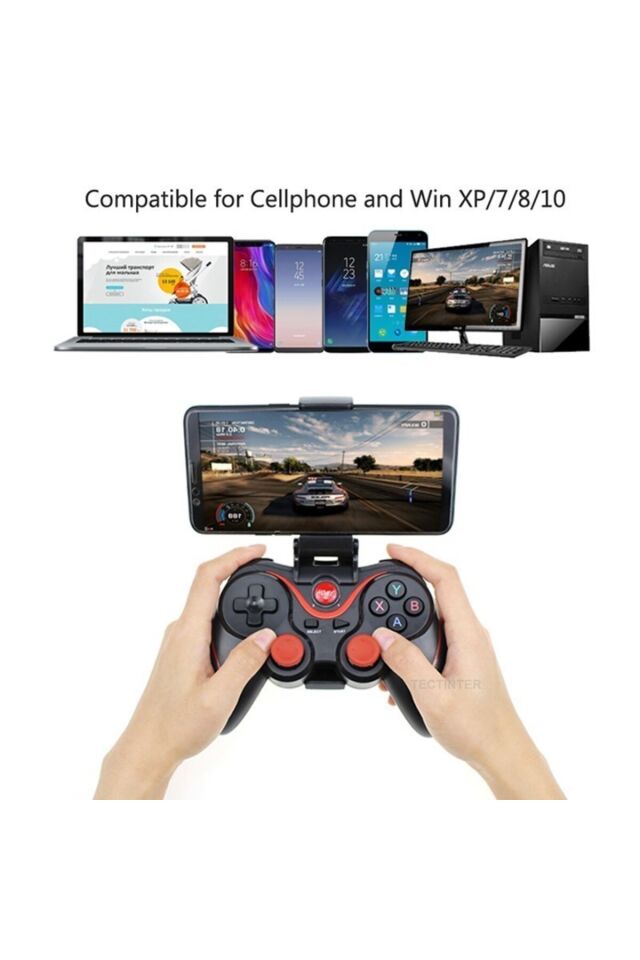 Pubg Bluetooth Kablosuz Oyun Konsolu Ve Telefon Standı Siyah T/x-3 Oyun Konsolu