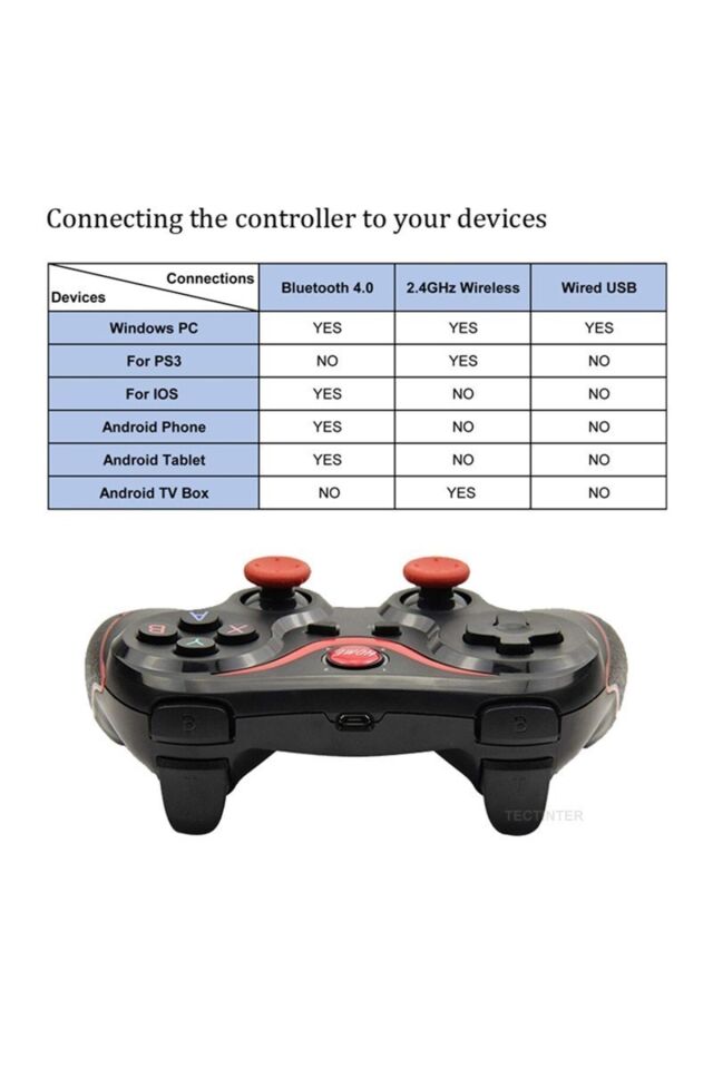 Pubg Bluetooth Kablosuz Oyun Konsolu Ve Telefon Standı Siyah T/x-3 Oyun Konsolu