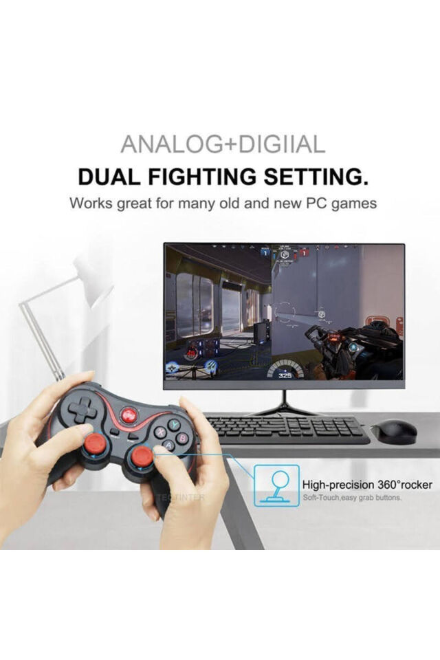 Pubg Bluetooth Kablosuz Oyun Konsolu Ve Telefon Standı Siyah T/x-3 Oyun Konsolu