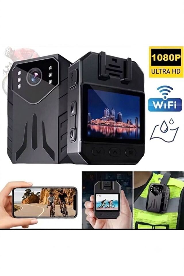Yaka Kamerası Full 4K Wifi Body Kamera Su Geçirmez Aksiyon Kamera HDMI ve LCD Ekran Özellikleri