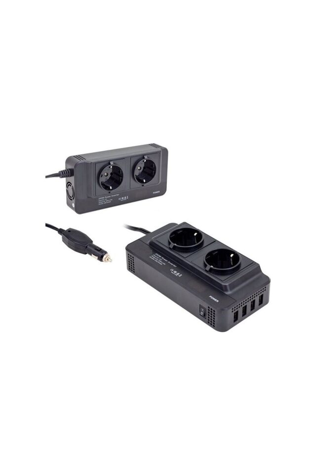 200 Watt 12-220V Çakmak Çevirici Modified Sinus Inverter Çevirici Superbox-pc