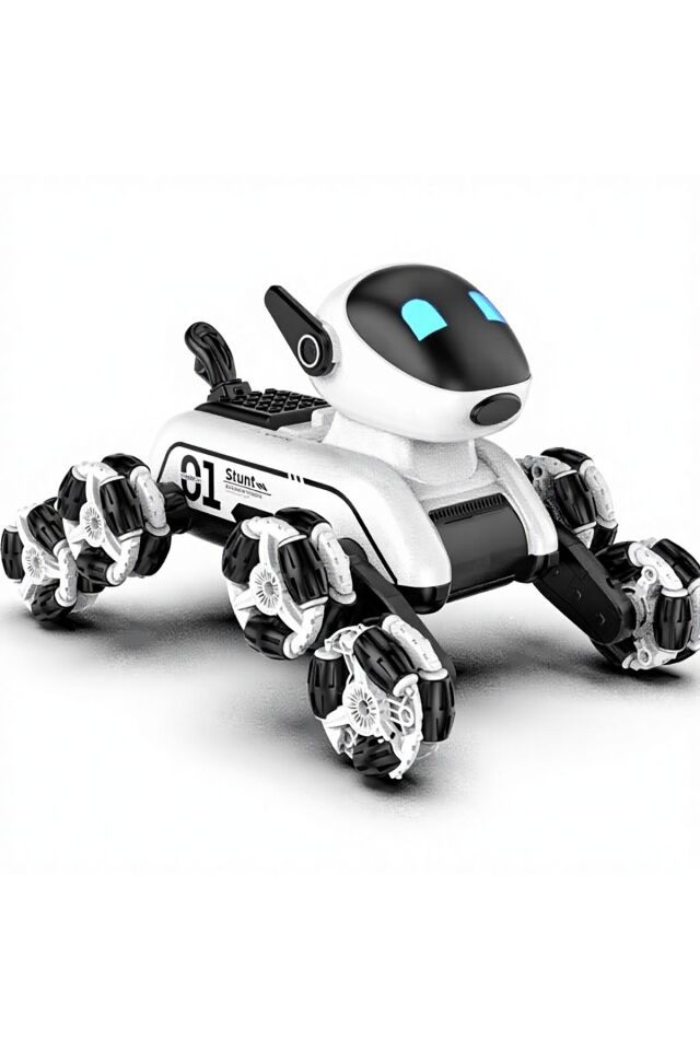 2026 Yeni İnteraktif Uzaktan Kumandalı ve Hareket Kontrollü Akrobasi Robot Köpek, Çocuklar için Müzikli ve Işıklı 2.4G