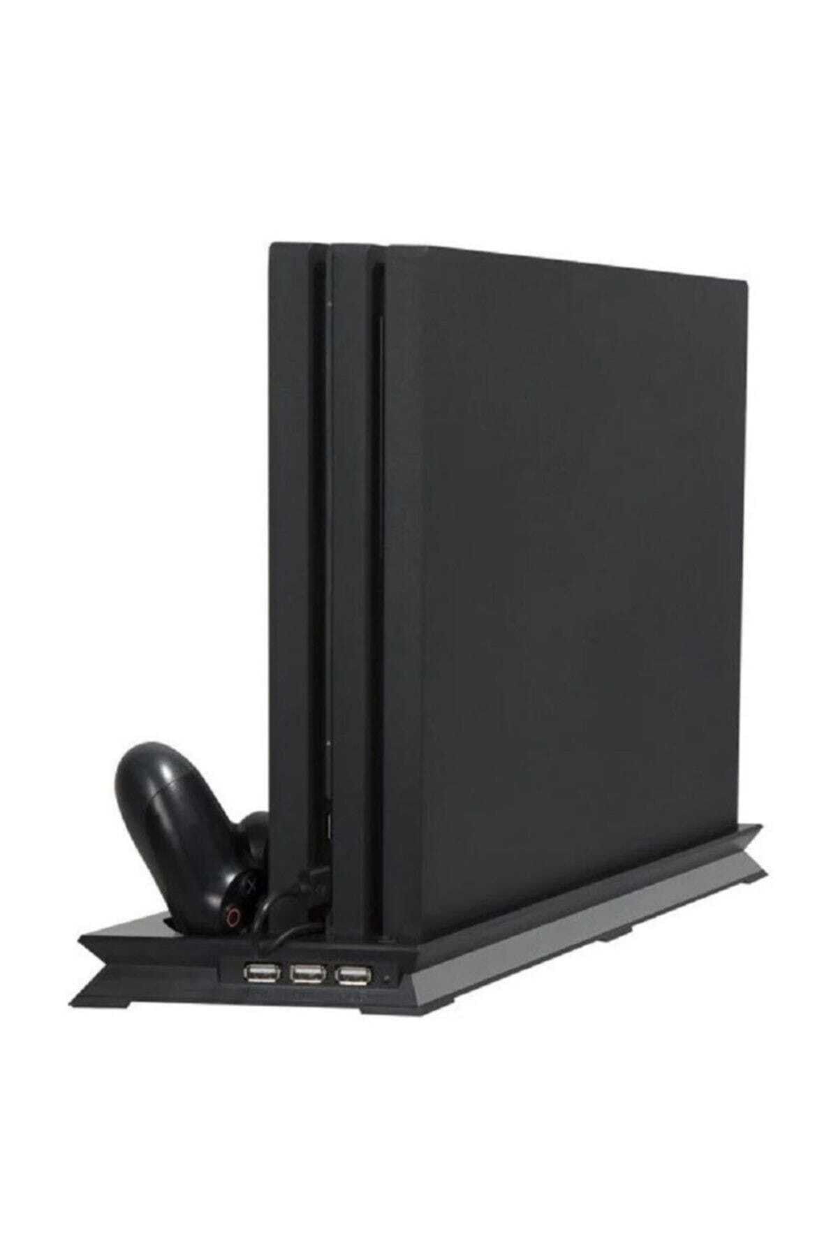 PS4 Slim Çift Fanlı Dikey Soğutucu ve Kol Şarj Edici