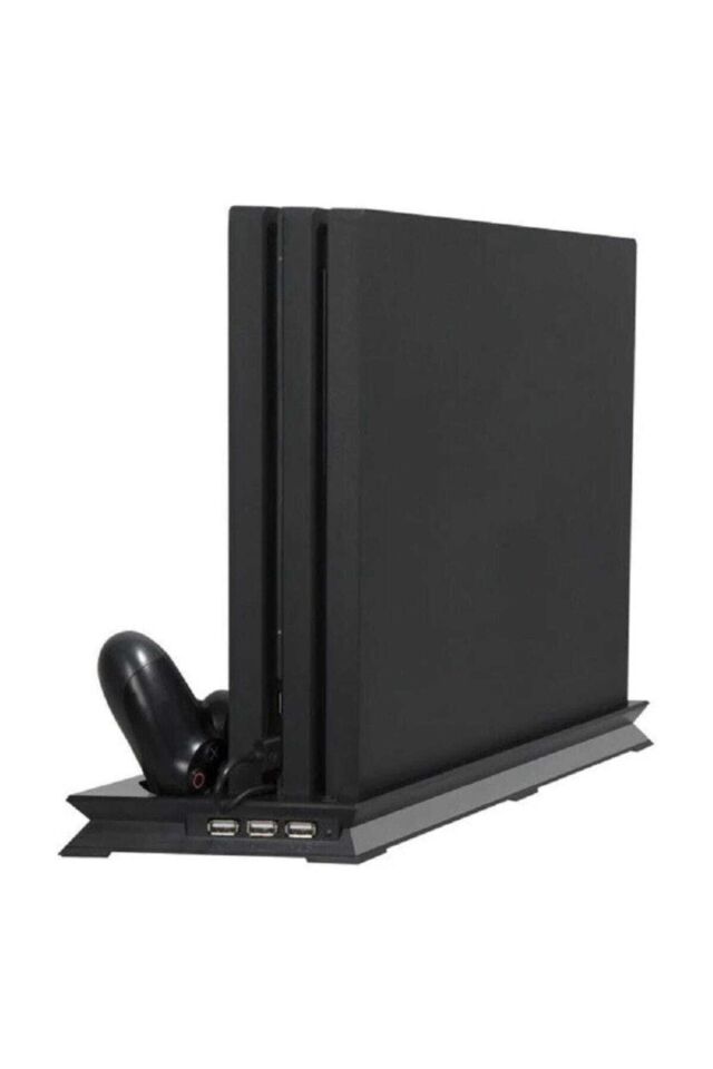 PS4 Slim Çift Fanlı Dikey Soğutucu ve Kol Şarj Edici