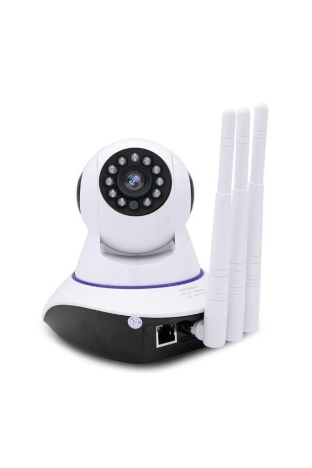 Cmr 5 Kablosuz Wifi Ip Kamera 5 Antenli 1080p Full Hd 3 Mp Hareketli Kamera Gece Görüşlü Beyaz