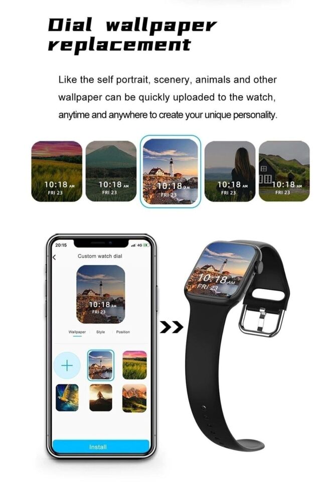 Watch 7 /8 Plus Smartwatch 2023 Yeni Akıllı Saat Bluetooth Çağrı