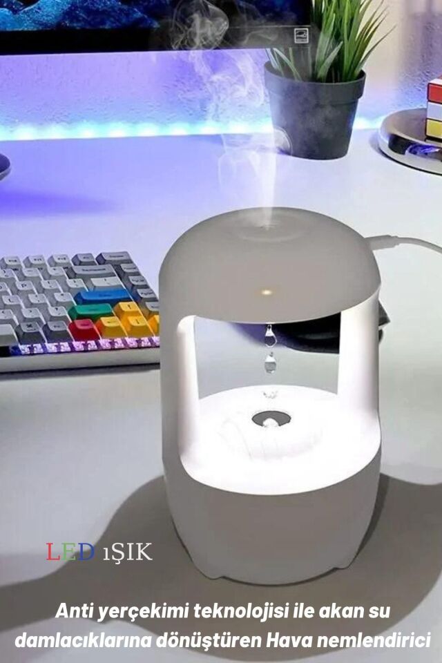Hava Nemlendirici Aromatik Oda Kokusu Difüzörü Buhar Ultrasonik Led Işıklı 500ml