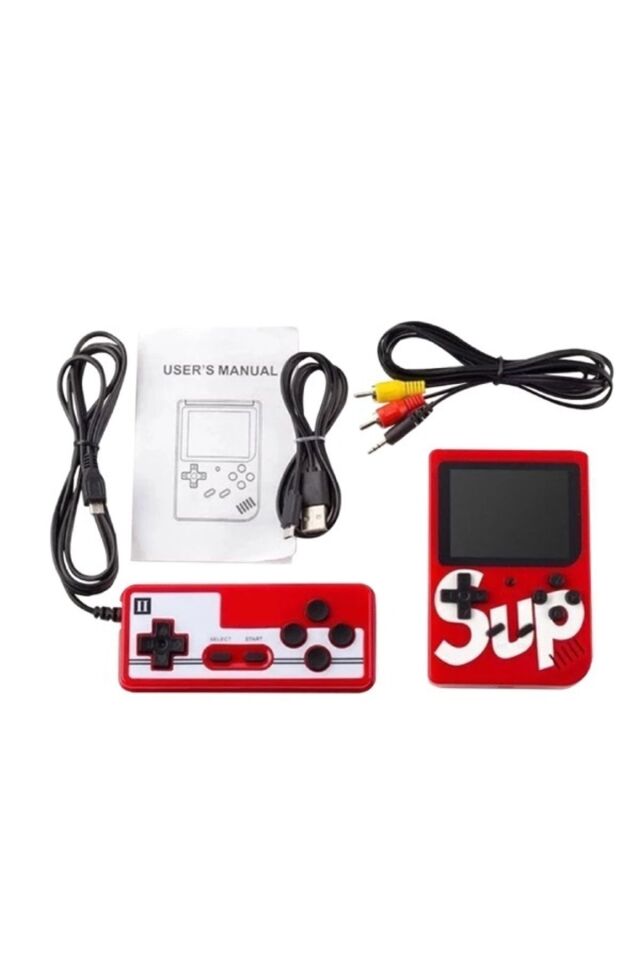 Atari Mini Video Oyun Konsolu 400 Oyunlu Gameboy Kırmızı-Siyah-Mavi-Sarı-Beyaz