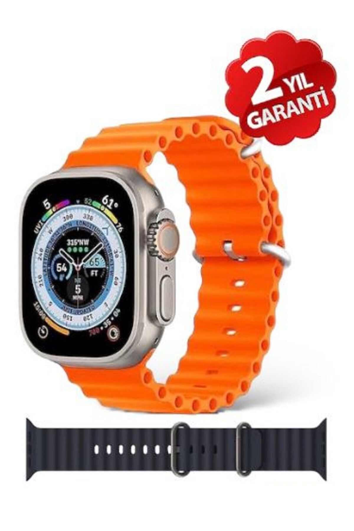 Watch 8 Ultra Ultra Akıllı Saat Smart Watch 3 Tuş Aktif Kordon Kilitlemeli Gps Çift Kordonlu