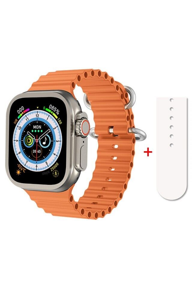 Watch 8 Ultra Ultra Akıllı Saat Smart Watch 3 Tuş Aktif Kordon Kilitlemeli Gps Çift Kordonlu
