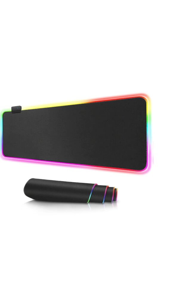 Rgb Mouse Pad Led Işıklı Siyah Renk Gaming Mouse Pad 90x40cm