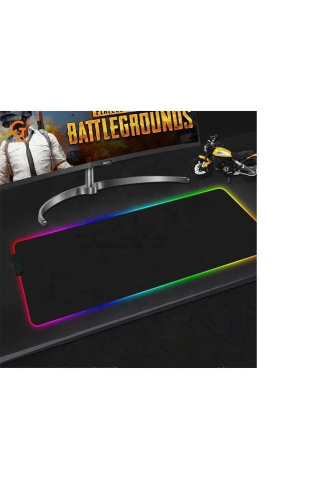 Rgb Mouse Pad Led Işıklı Siyah Renk Gaming Mouse Pad 90x40cm
