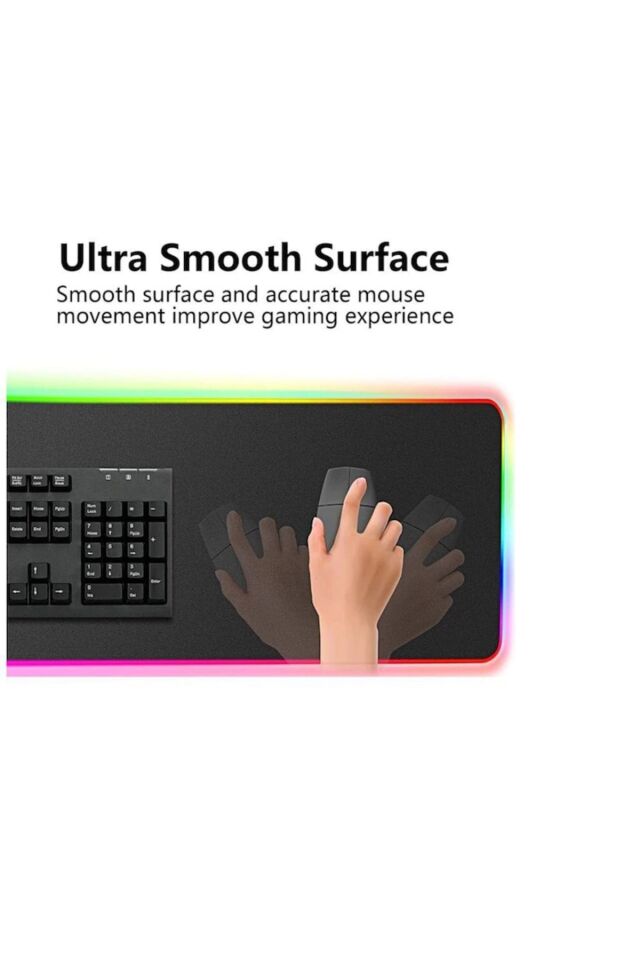 Rgb Mouse Pad Led Işıklı Siyah Renk Gaming Mouse Pad 90x40cm