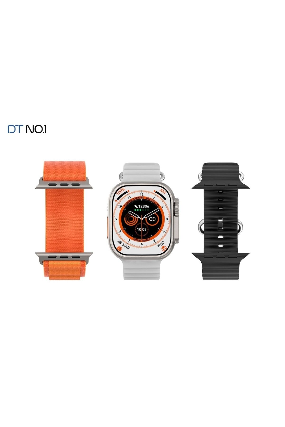 Watch 8 Dt8 Ultra Max Akıllı Saat Titanyum Kasa 49mm Bluetooth Çağrı Nfc Su Geçirmez Çift Kordonlu
