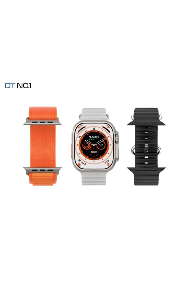 Watch 8 Dt8 Ultra Max Akıllı Saat Titanyum Kasa 49mm Bluetooth Çağrı Nfc Su Geçirmez Çift Kordonlu