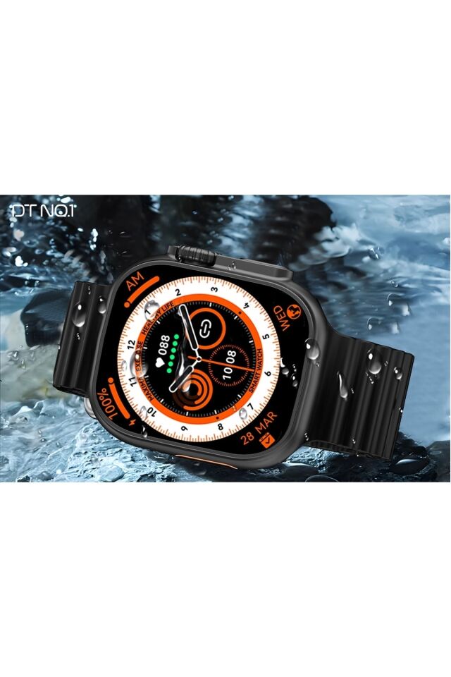 Watch 8 Dt8 Ultra Max Akıllı Saat Titanyum Kasa 49mm Bluetooth Çağrı Nfc Su Geçirmez Çift Kordonlu