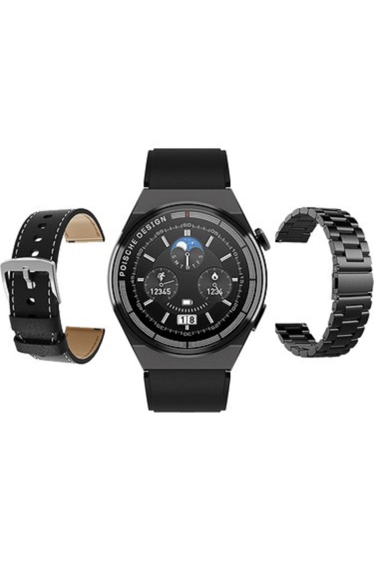 * Gt3 Max Akıllı Saat 3 Kordonlu Nfc Takip Özellikli Premium Hd Ekran Ios Ve Android Uyumlu