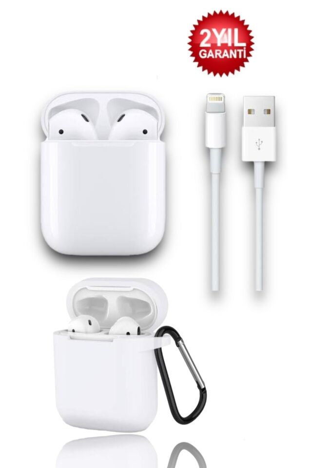Beyaz 2. Nesil Bluetooth Ios-android Uyumlu Bluetooth 5.0 Kulaklık Kılıf Hediyeli