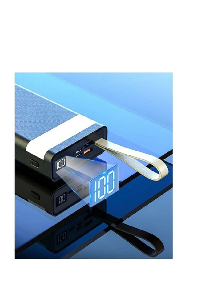 Pd22.5 W 50.000 Mah Led Işıklı Göstergeli Hızlı Şarj Ve Kablosuz şarj Özelikli Powerbank