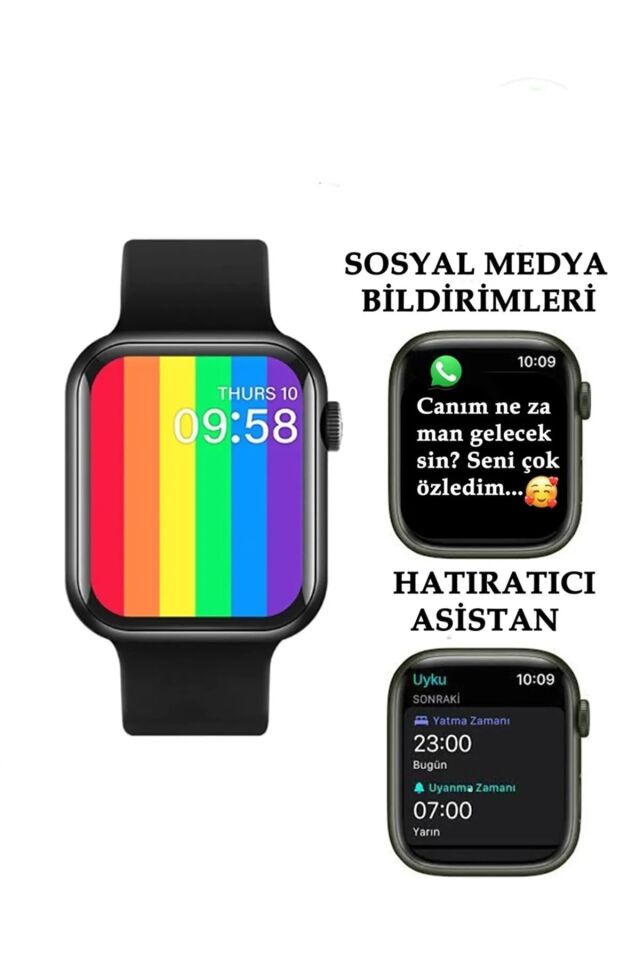 Akıllı Saat T500 Plus +   Kablosuz Kulaklık Ikili Set Ios Android Smartwatch