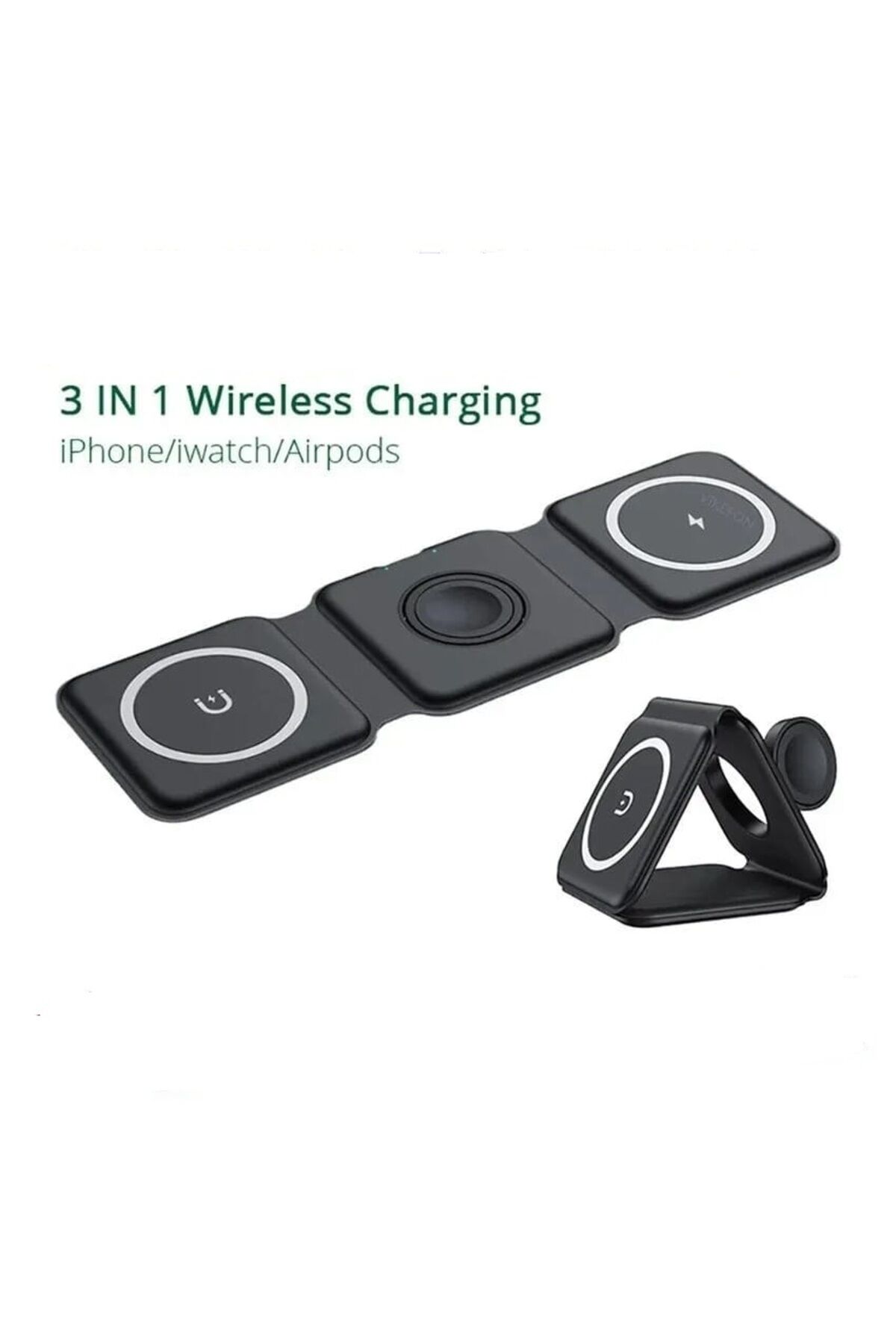 3in1 Iphone Samsung Huawei Telefon Kulaklık Akıllı Saat Kablosuz Hızlı Şarj Padi Wireless Dock