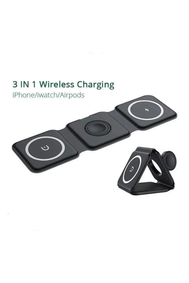 3in1 Iphone Samsung Huawei Telefon Kulaklık Akıllı Saat Kablosuz Hızlı Şarj Padi Wireless Dock