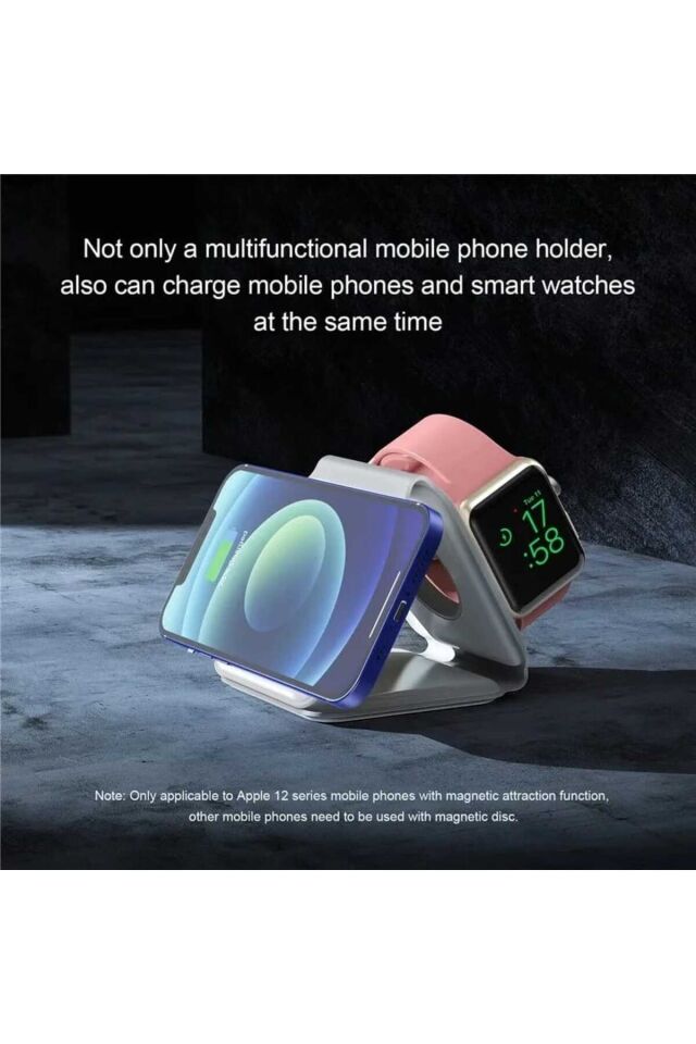 3in1 Iphone Samsung Huawei Telefon Kulaklık Akıllı Saat Kablosuz Hızlı Şarj Padi Wireless Dock