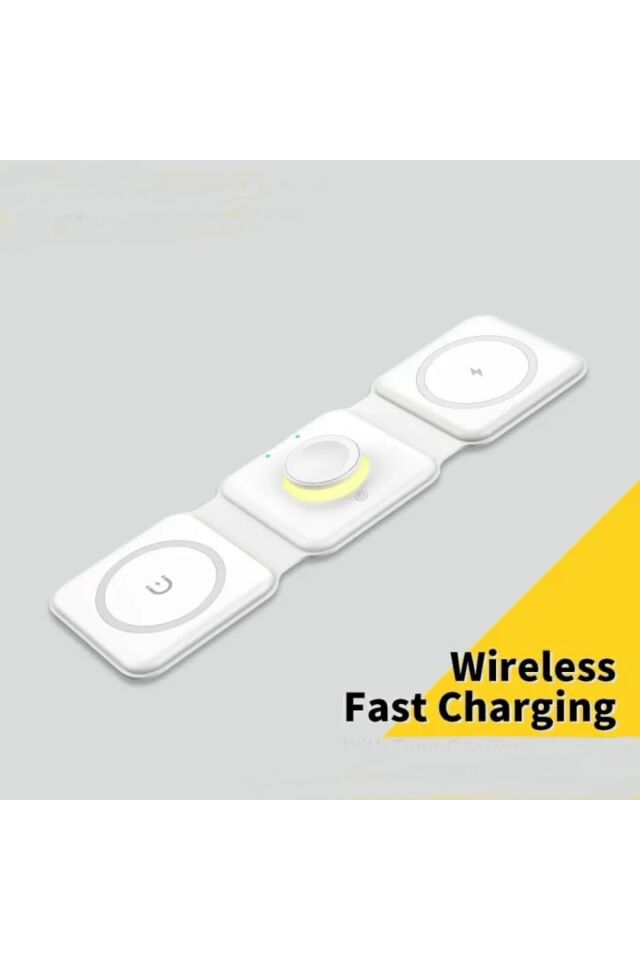 3in1 Iphone Samsung Huawei Telefon Kulaklık Akıllı Saat Kablosuz Hızlı Şarj Padi Wireless Dock