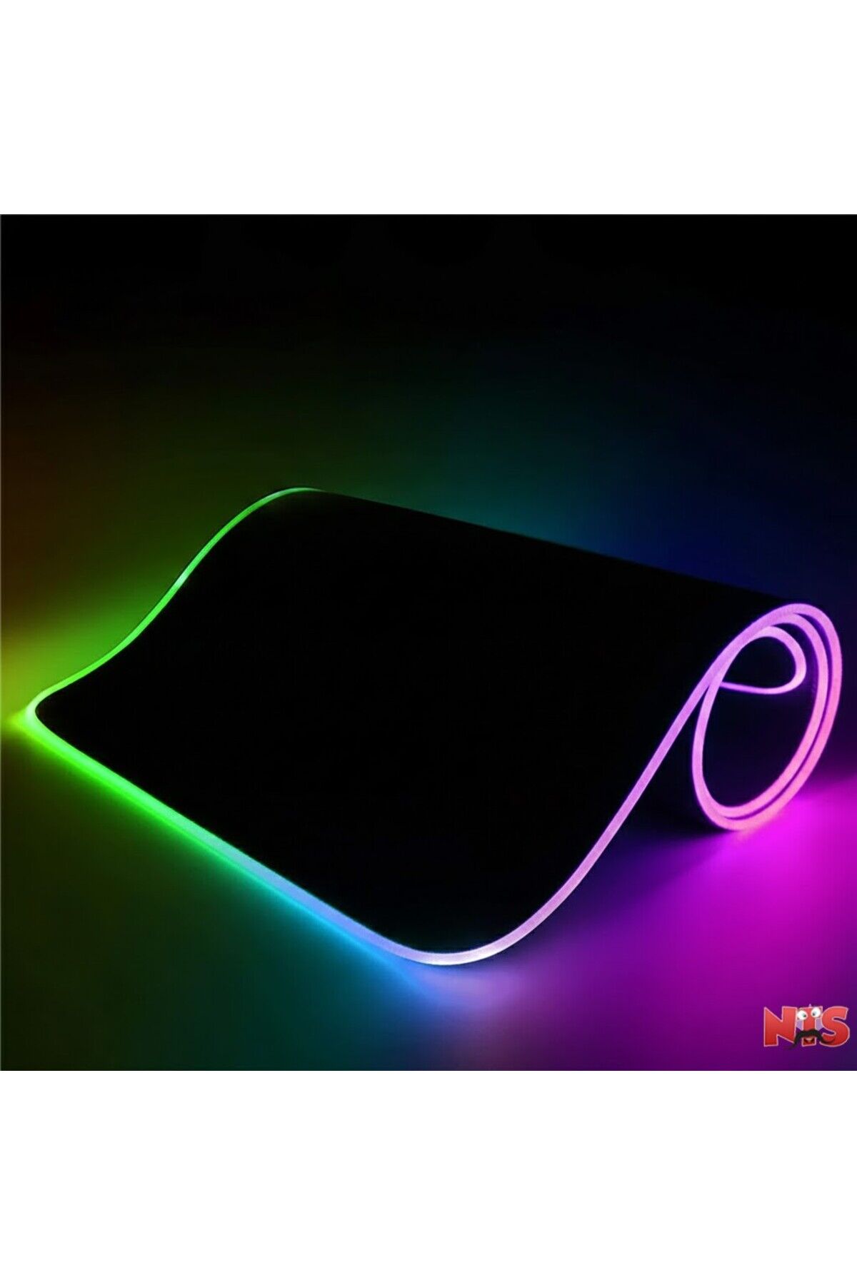 Rgb Düz Siyah 80*30 Cm Mousepad 13 Modlu Işık Açma Kapama