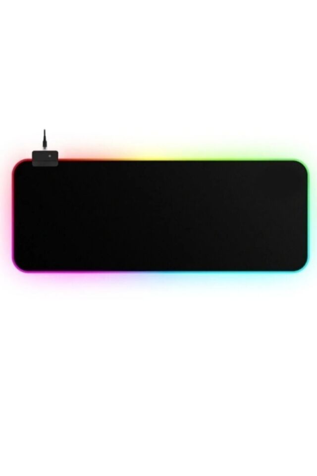 Rgb Düz Siyah 80*30 Cm Mousepad 13 Modlu Işık Açma Kapama