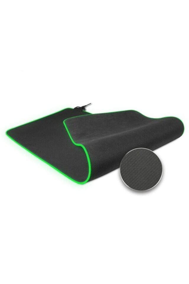 Rgb Düz Siyah 80*30 Cm Mousepad 13 Modlu Işık Açma Kapama