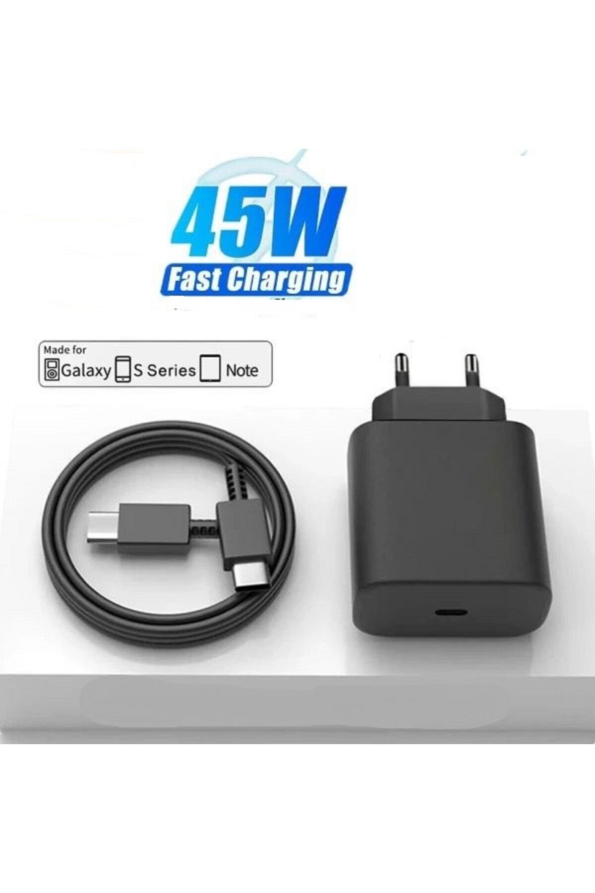 Samsung Galaxy Uyumlu Süper Fast Charge Pd 45W Şarj Kiti Adaptör + Kablo