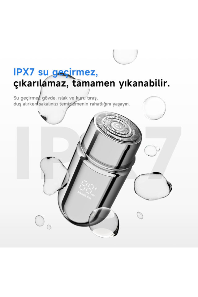 Şarjlı Taşınabilir Unisex Mini Sakal ve Yanak Tıraş Makinesi