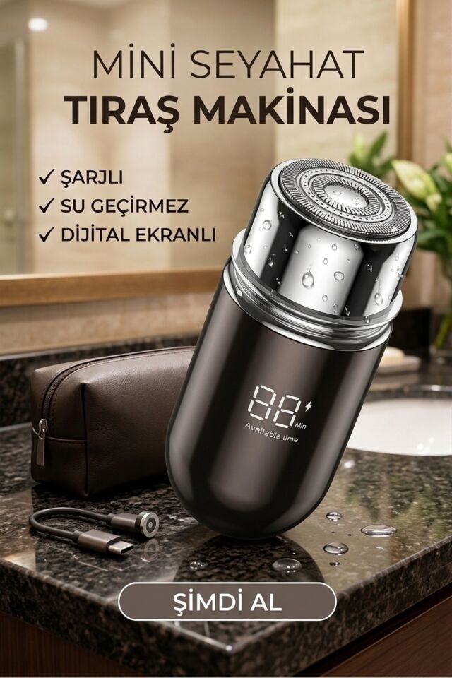 Şarjlı Taşınabilir Unisex Mini Sakal ve Yanak Tıraş Makinesi