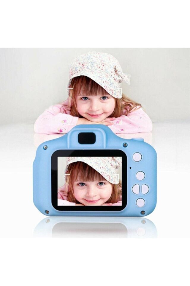 Unisex Çocuk Mavi Mini 1080p Hd Kamera Için Dijital Fotoğraf Makinesi