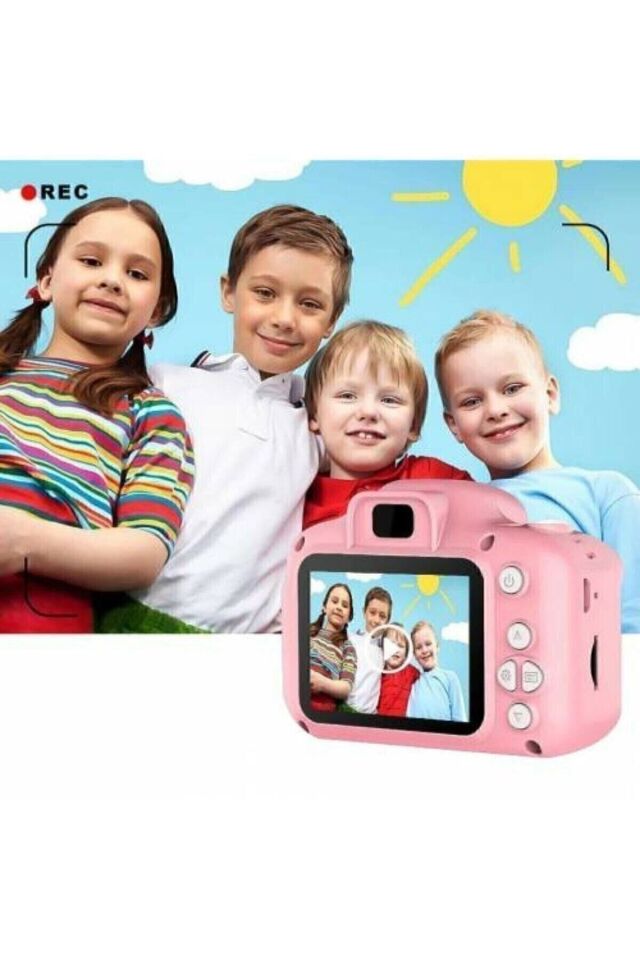 Unisex Çocuk Mavi Mini 1080p Hd Kamera Için Dijital Fotoğraf Makinesi
