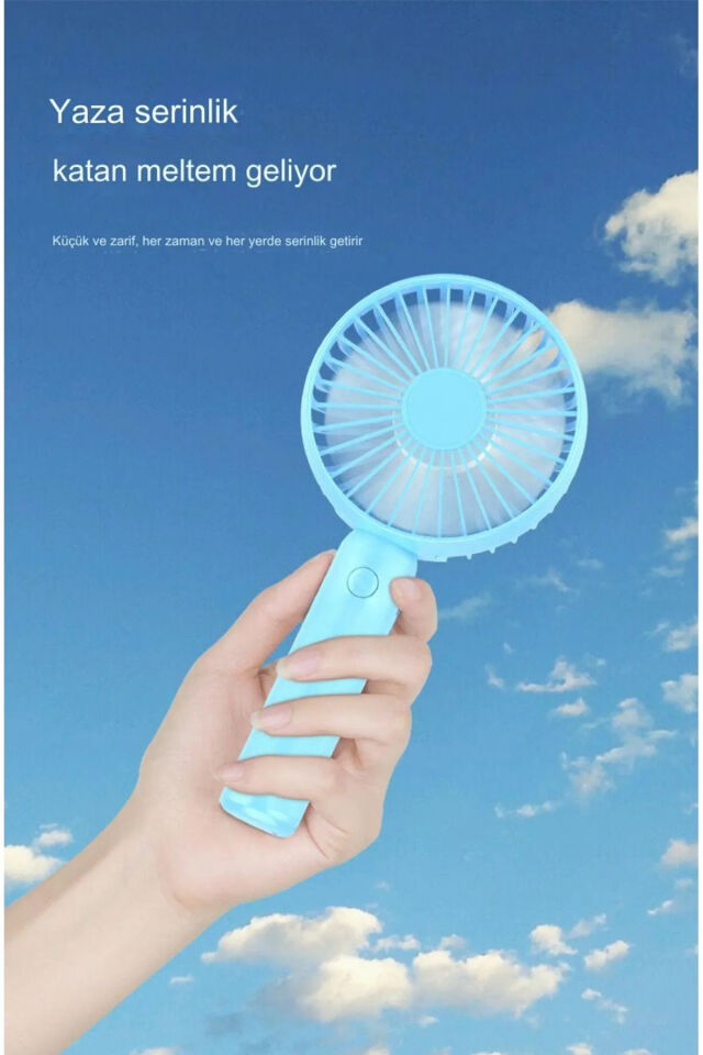 3 Kademeli Cep Boyu Sessiz Taşınabilir Mini Fan Usb Şarjlı Pervaneli Soğutucu Küçük El Vantilatörü