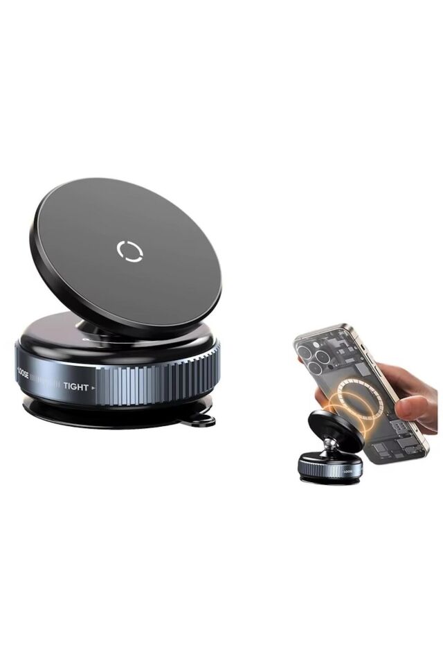 360° Dönebilen Vakumlu Magnetik Telefon Tutucu Ayna cam araba