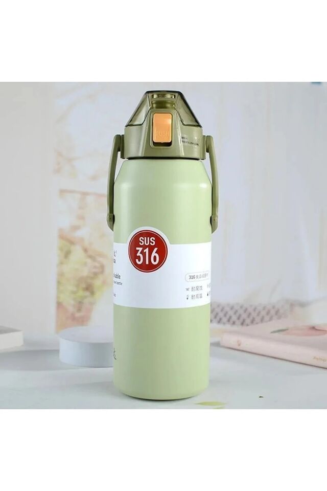 Çelik Termos 1,7 Litre Akıllı Vakumlu Yalıtımlı Ömürlük Dayanıklı Uzun Süre Sıcak Tutan Termos