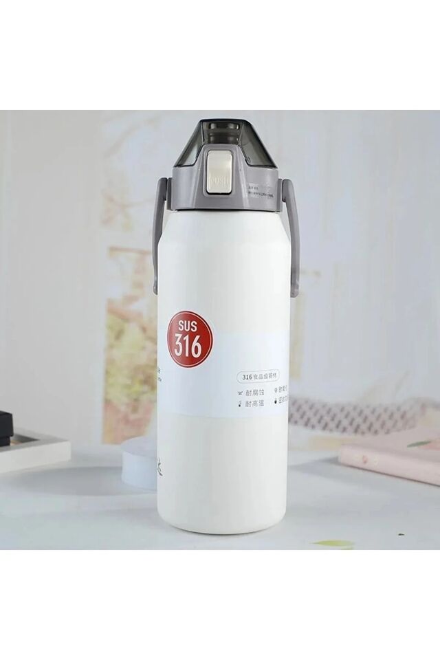 Çelik Termos 1,7 Litre Akıllı Vakumlu Yalıtımlı Ömürlük Dayanıklı Uzun Süre Sıcak Tutan Termos