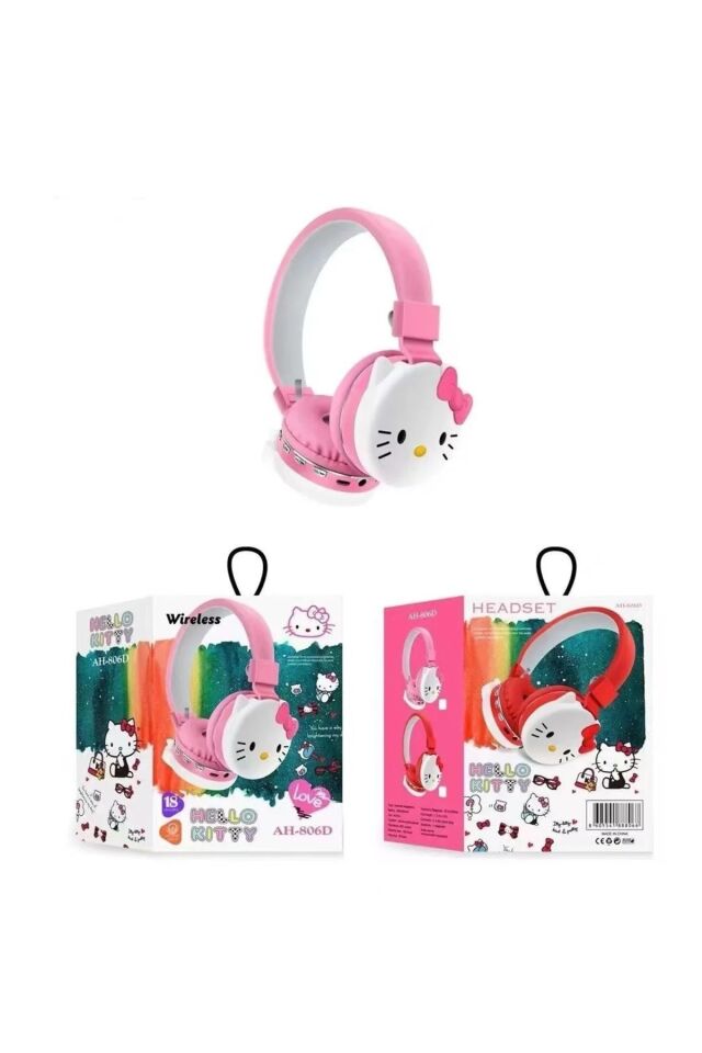NM18 Kedi Kablosuz Kulaklık 5.0 Mikrofonlu Sd Kart Girişli Katlanır Kulak Üstü Bluetooth Kulaklık