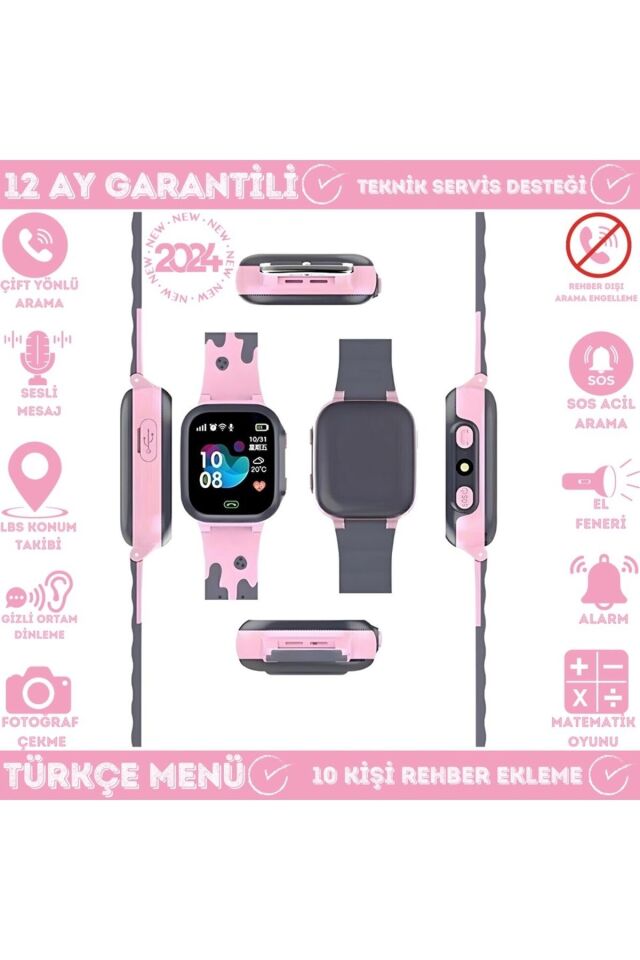 Akıllı Çocuk Takip Saati Sim Kartlı Arama, Kameralı, Gizli Dinleme Özellikli